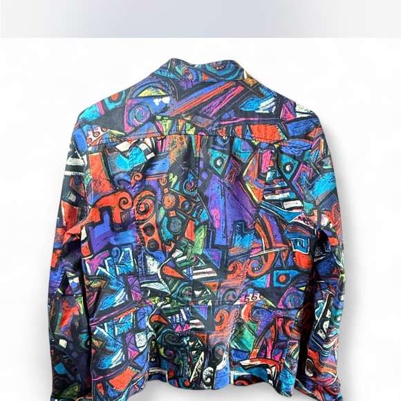 Chico's Multicolor Abstract Print Jacket - Picture 2 of 3